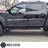 Matte black carbon steel side steps for Ford Ranger T6 T7 T8 2012-2022 heavy duty pickup accessories