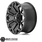 Spartan SW1 alloy wheel in satin black finish with chamfered edge, 20x9.0 size with ET20 offset, available in 5x120, 6x114.3 or 6x139.7 PCD, with 106 or 74 centre bore for pickup trucks. 