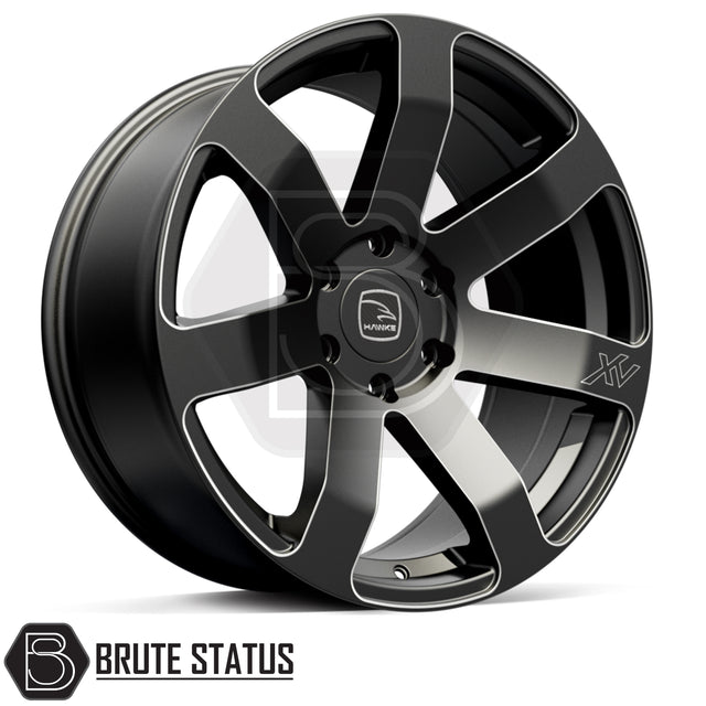 Hawke Summit XV alloy wheels in matte black 20x9 with 6x139.7 fitment, ET10 offset and 955kg load rating