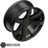 Set of four Hawke Summit XC matte black alloy wheels with 6x114.3 bolt pattern, included wheel nuts and spigot rings