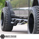 Mercedes X-Class 2017-2020 heavy duty T32 carbon steel side steps in matte black pickup truck accessory
