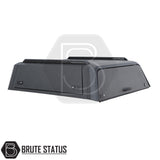 Heavy-duty steel rear canopy with Line-X coating, multi-access doors, and roof rails for Ford Ranger 2023+ pickup truck