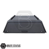 Heavy-duty steel rear canopy with Line-X coating, multi-access doors, and roof rails for Ford Ranger 2023+ pickup truck