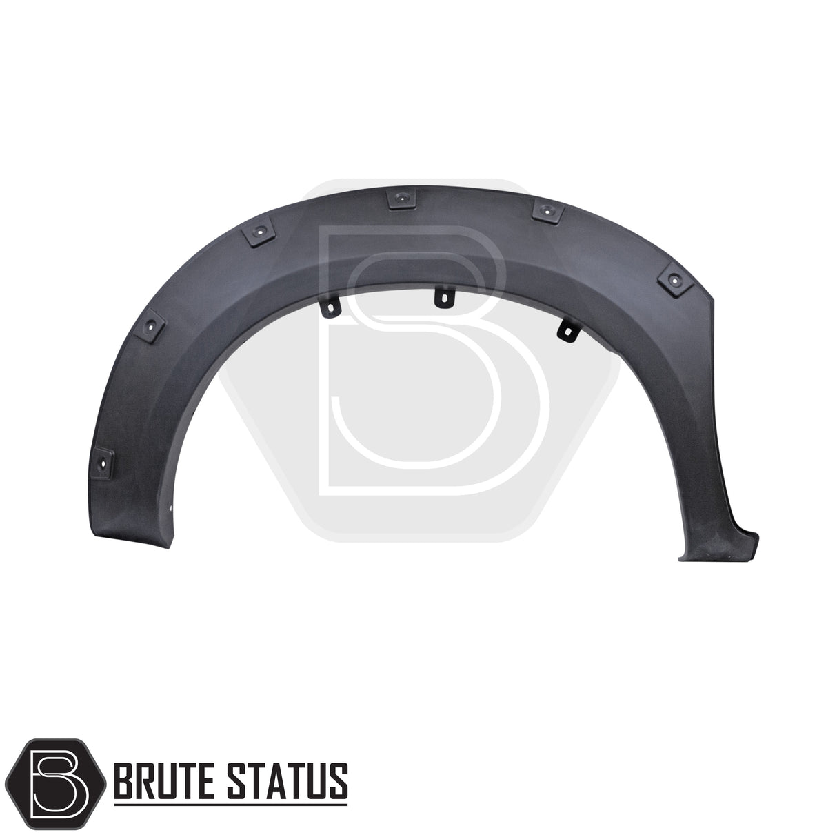 Toyota Hilux 2005–2011 wide wheel arch kit in a riveted fender-flare style. The kit includes textured black, UV-resistant plastic arches with decorative rivet bolts, adding about 65–70 mm of extra width per side. Designed for double-cab, pre-facelift Hilux models, the arches install with 3M adhesive and existing mounting points without drilling.