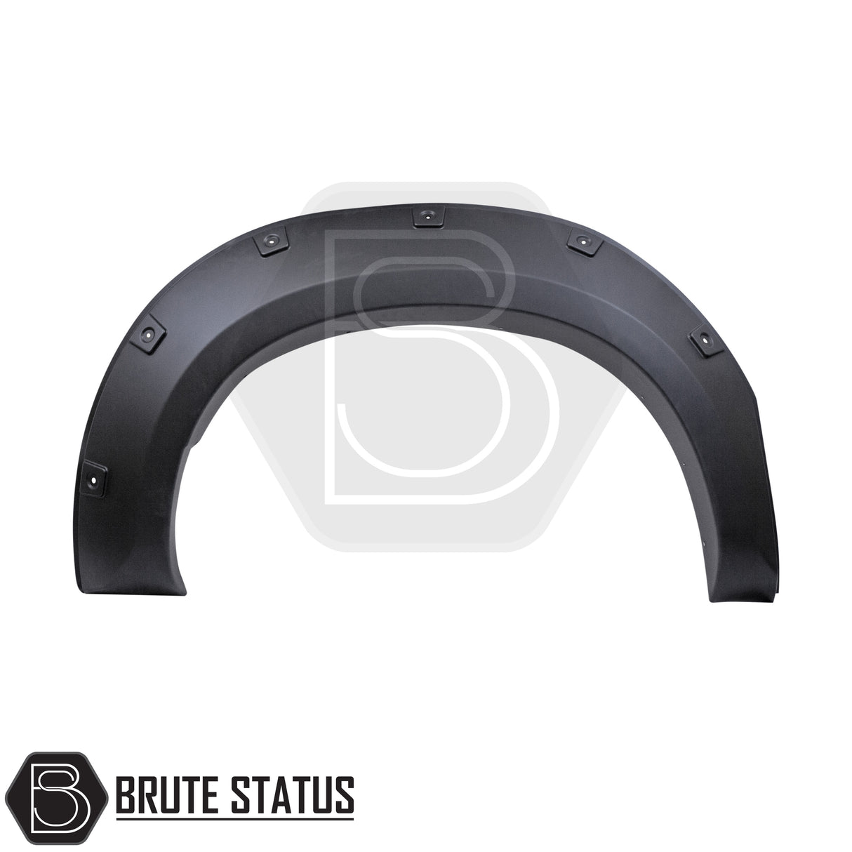 Toyota Hilux 2005–2011 wide wheel arch kit in a riveted fender-flare style. The kit includes textured black, UV-resistant plastic arches with decorative rivet bolts, adding about 65–70 mm of extra width per side. Designed for double-cab, pre-facelift Hilux models, the arches install with 3M adhesive and existing mounting points without drilling.