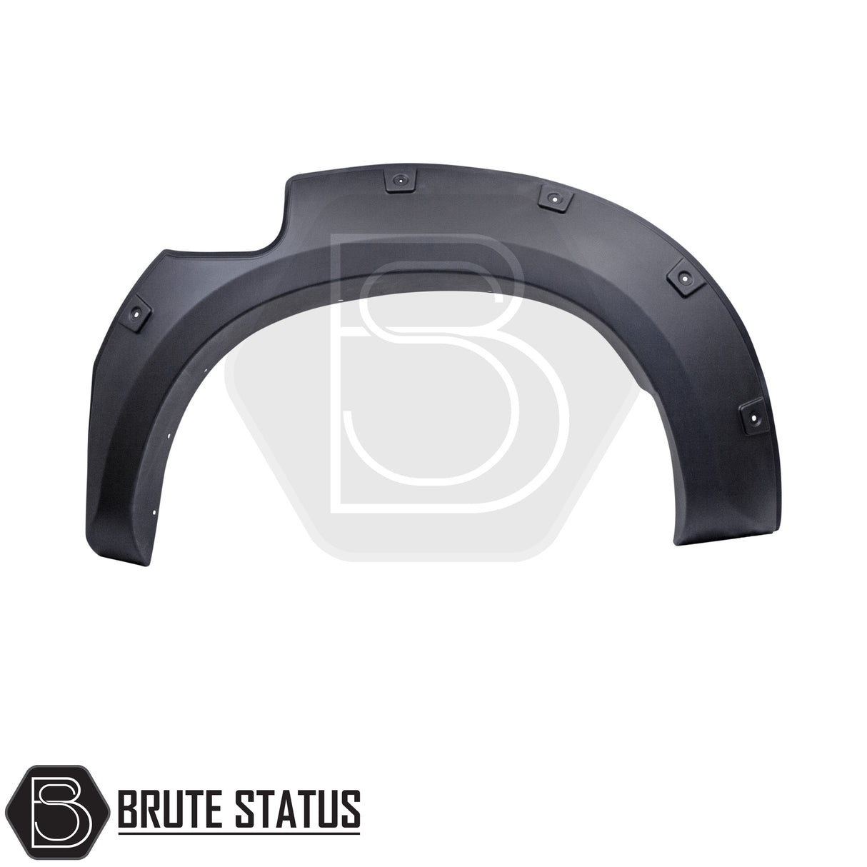 Toyota Hilux 2005–2011 wide wheel arch kit in a riveted fender-flare style. The kit includes textured black, UV-resistant plastic arches with decorative rivet bolts, adding about 65–70 mm of extra width per side. Designed for double-cab, pre-facelift Hilux models, the arches install with 3M adhesive and existing mounting points without drilling.