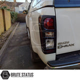Black tail light covers for Isuzu D-Max 2012-2019 rear lamp protectors ABS plastic truck styling