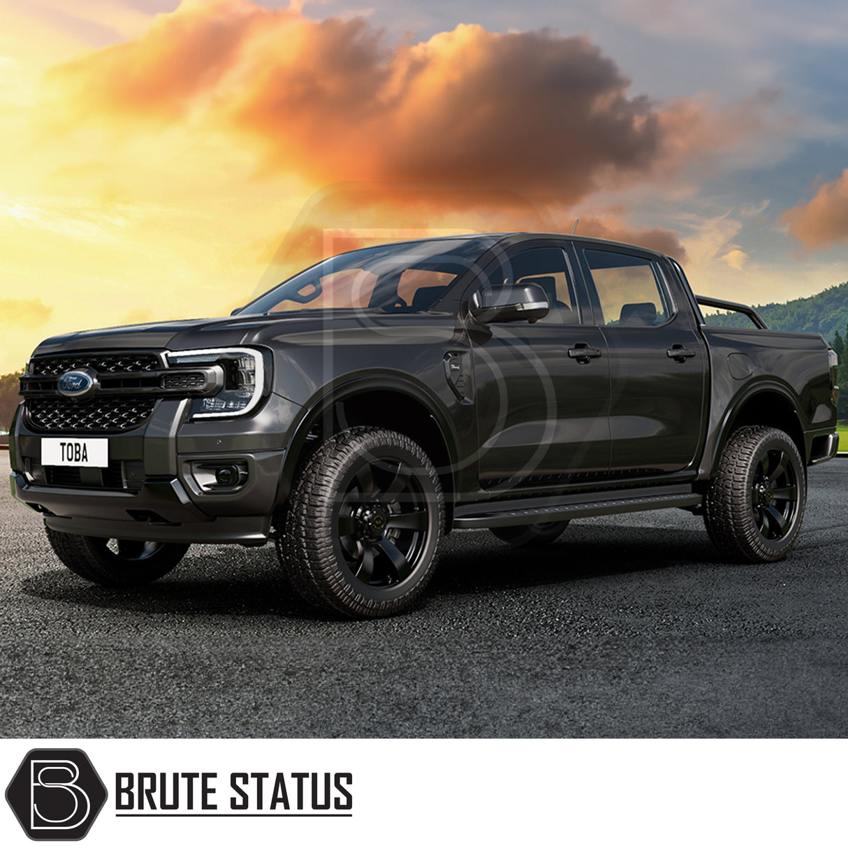 Premium Hawke Toba wheels in matte black featuring 20-inch sizing and rugged styling for pickup trucks and 4x4 vehicles