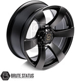 Hawke Toba 20x9 matte black alloy wheel package with ET15 offset and heavy-duty construction for off-road and utility vehicles