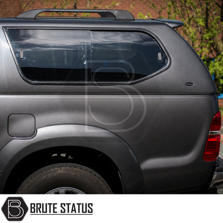 Premium hardtop canopy for Toyota Hilux 2005-2016 with remote locking, LED brake light and vinyl-lined interior