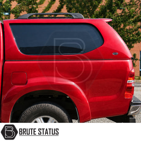 Toyota Hilux L-Series hardtop canopy with sliding bulkhead window and secure cargo storage