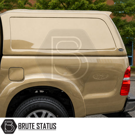 Commercial Toyota Hilux MK6 MK7 Truckman RS canopy with secure solid-sided design and tinted rear glass