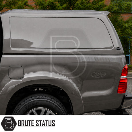 Solid rear window Truckman RS hardtop for Toyota Hilux with secure enclosed load bed storage