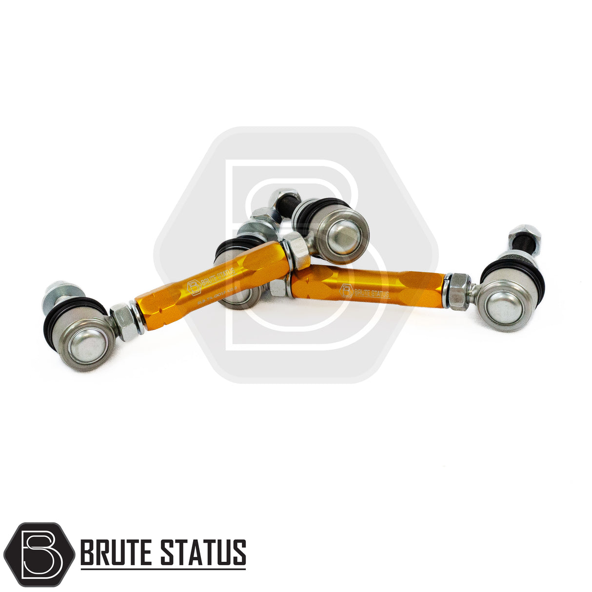 Brute status suspension lift kit and anti roll bar drop links in gold for toyota hilux 2015+ pickup truck