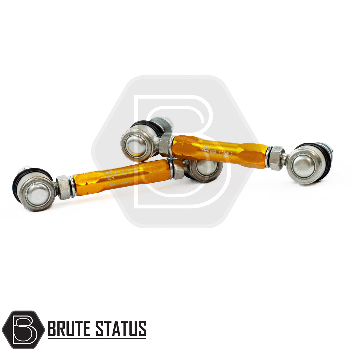 Brute status suspension lift kit and anti roll bar drop links in gold for toyota hilux 2015+ pickup truck