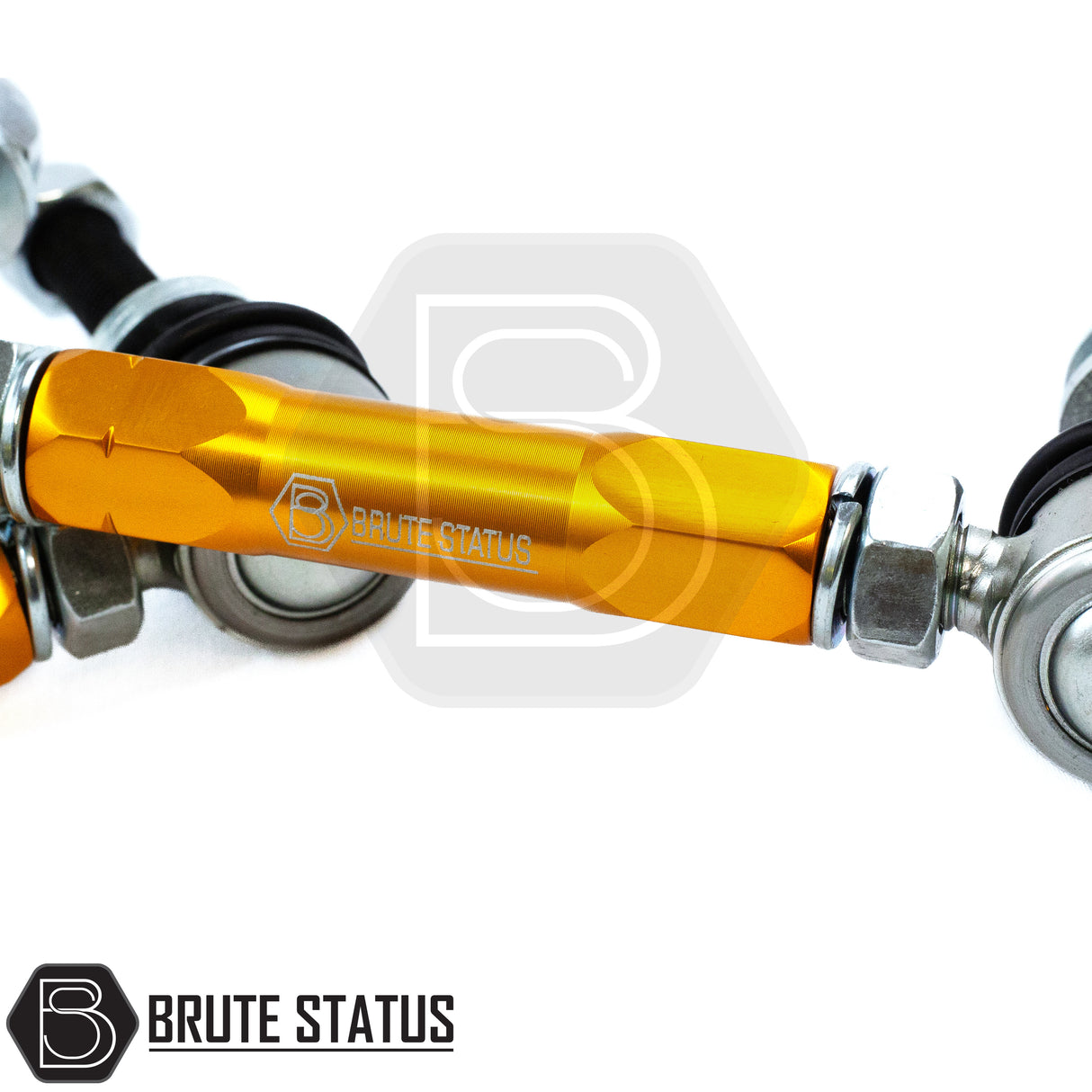 Brute status suspension lift kit and anti roll bar drop links in gold for toyota hilux 2015+ pickup truck