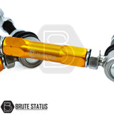 Brute status suspension lift kit and anti roll bar drop links in gold for toyota hilux 2015+ pickup truck