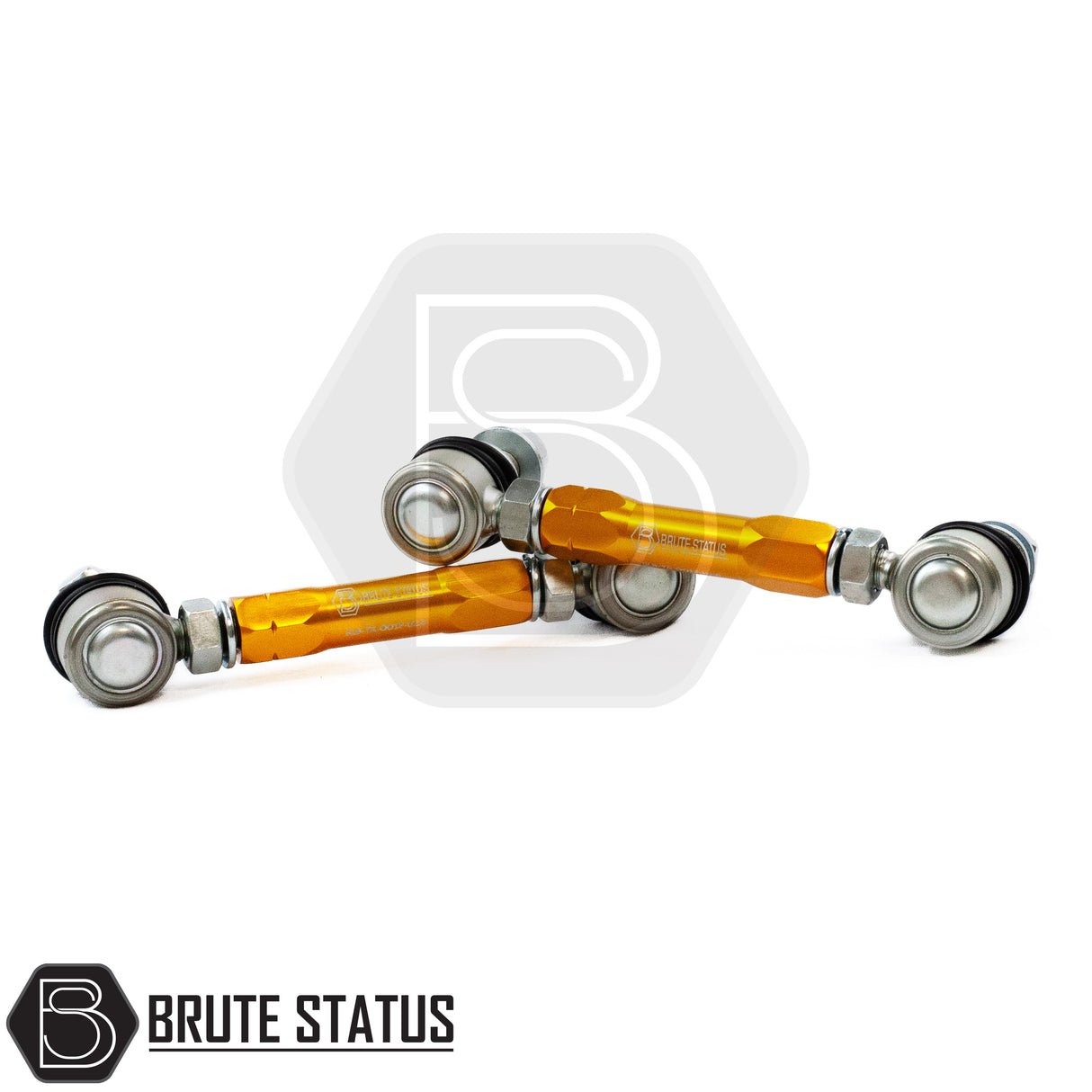Brute status suspension lift kit and anti roll bar drop links in gold for toyota hilux 2015+ pickup truck
