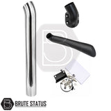 Toyota Hilux 2015-2023 stainless steel chrome snorkel, premium raised air intake for 2.8L turbo diesel Double Cab pickup trucks.