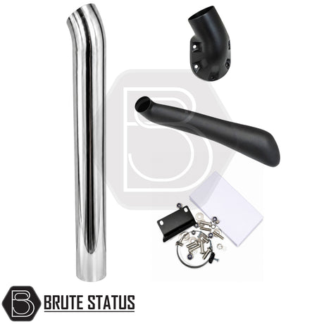 Toyota Hilux 2015-2023 stainless steel chrome snorkel, premium raised air intake for 2.8L turbo diesel Double Cab pickup trucks.