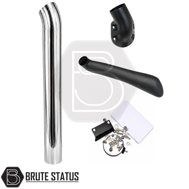 Toyota Hilux 2015-2023 stainless steel chrome snorkel, premium raised air intake for 2.8L turbo diesel Double Cab pickup trucks.