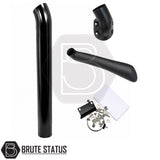 Toyota Hilux 2015-2023 stainless steel snorkel in gloss black, premium air intake snorkel for 2.8L turbo diesel Double Cab pickup trucks.