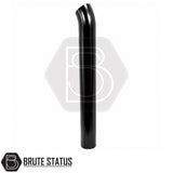 Gloss black stainless steel snorkel for Toyota Hilux 2015-2023, off-road air intake upgrade designed for 2.8L turbo diesel models.