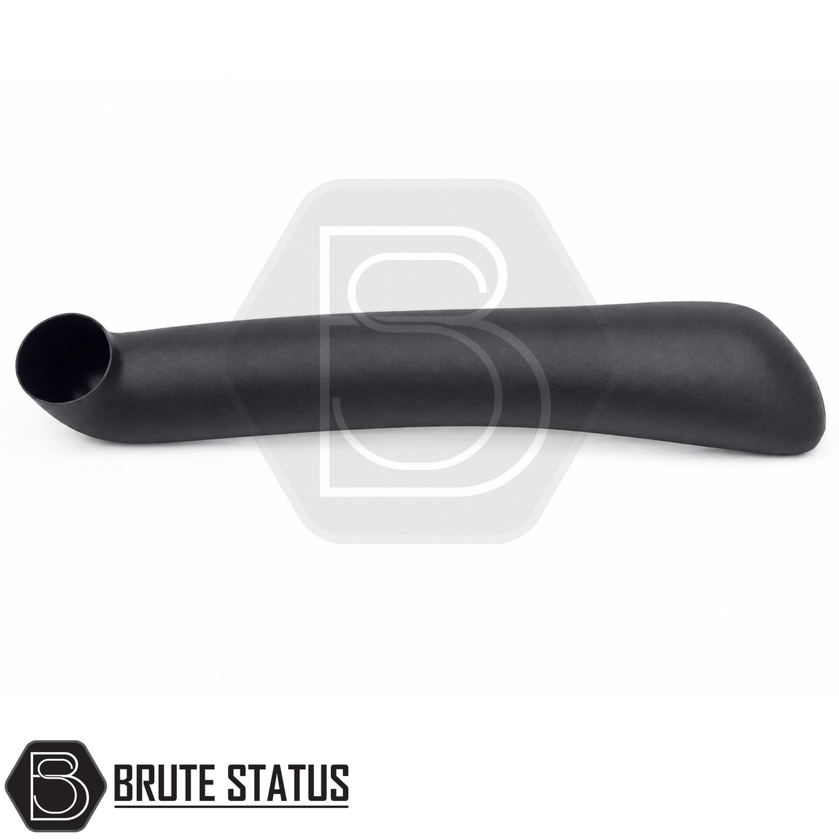 Premium Toyota Hilux 2015-2023 snorkel in gloss black stainless steel, aftermarket air intake upgrade for 2.8L turbo diesel engines.