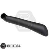 Toyota Hilux 2015-2023 stainless steel air intake snorkel, gloss black off-road accessory for cleaner airflow and water crossing protection.