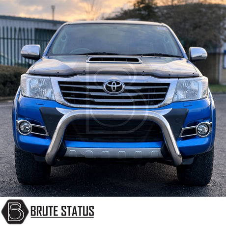 TUV certified chrome bull bar for Toyota Hilux 2015 onwards – laser-cut carbon steel front bumper protection with no-drill DIY installation kit