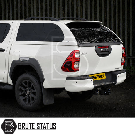 Truckman Grand canopy fitted to Toyota Hilux Invincible X with cab-high aerodynamic styling