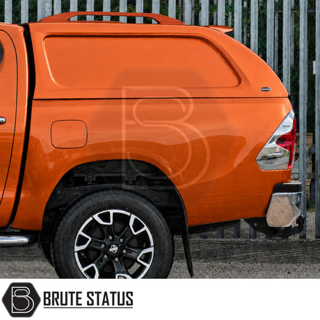 Truckman L-Series canopy Toyota Hilux Invincible X MK8 MK9 with secure remote locking and solid side panels