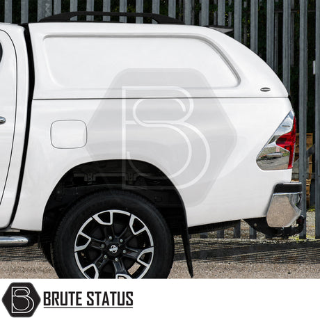 Toyota Hilux Invincible X Truckman L-Series canopy with aerodynamic cab height design and premium interior finish