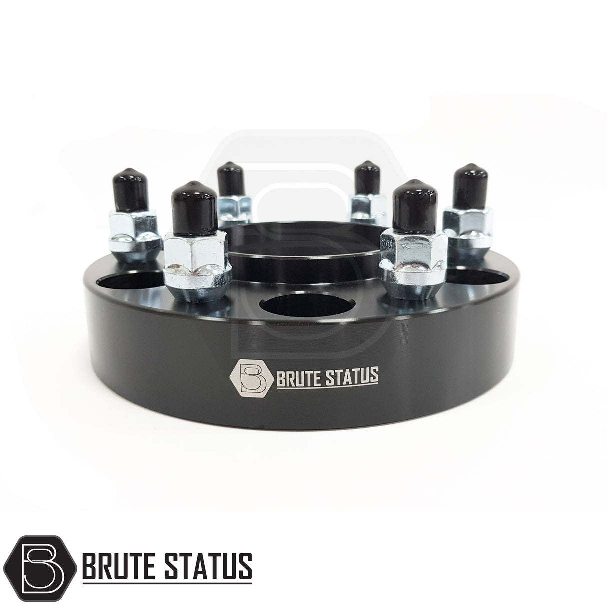 Ford Ranger 2023+ wide wheel arch kit and 35mm hub-centric wheel spacers. Smooth black ABS arches with rubber seal, adding approximately 75–85mm extra width per side, designed with a Raptor-style look. Includes durable 35mm 6061-T6 alloy wheel spacers with pre-installed M12 x 1.5 studs to increase track width and improve stability