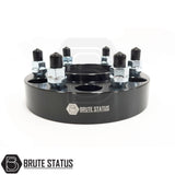 Ford Ranger 2023+ wide wheel arch kit and 35mm hub-centric wheel spacers. Smooth black ABS arches with rubber seal, adding approximately 75–85mm extra width per side, designed with a Raptor-style look. Includes durable 35mm 6061-T6 alloy wheel spacers with pre-installed M12 x 1.5 studs to increase track width and improve stability