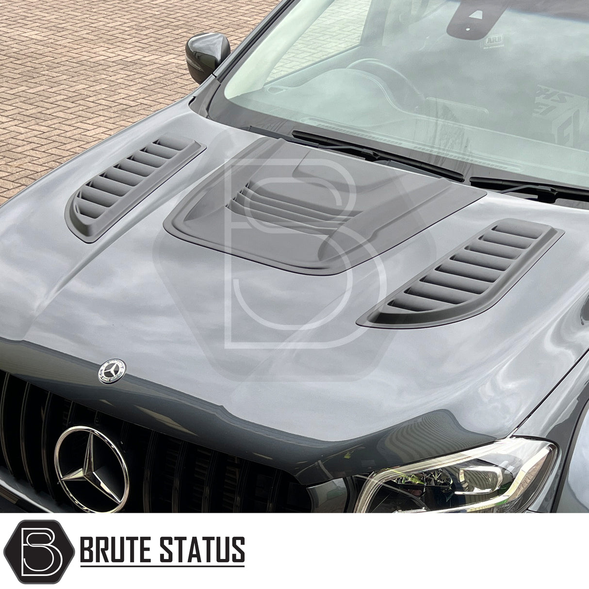 Matte black universal fitment bonnet scoop for pickup trucks – aerodynamic design, durable ABS plastic construction, enhances vehicle style and airflow
