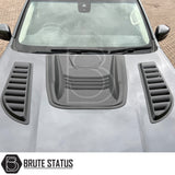 Matte black universal fitment bonnet scoop for pickup trucks – aerodynamic design, durable ABS plastic construction, enhances vehicle style and airflow