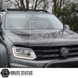 Universal matte black bonnet vents for pickup trucks and 4x4 vehicles with durable ABS construction and easy adhesive installation