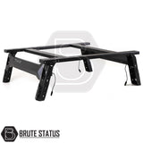 Universal pickup truck tent roll bar S75 with 4 square LED lights and heavy duty steel frame for roof tent mounting and off road adventures