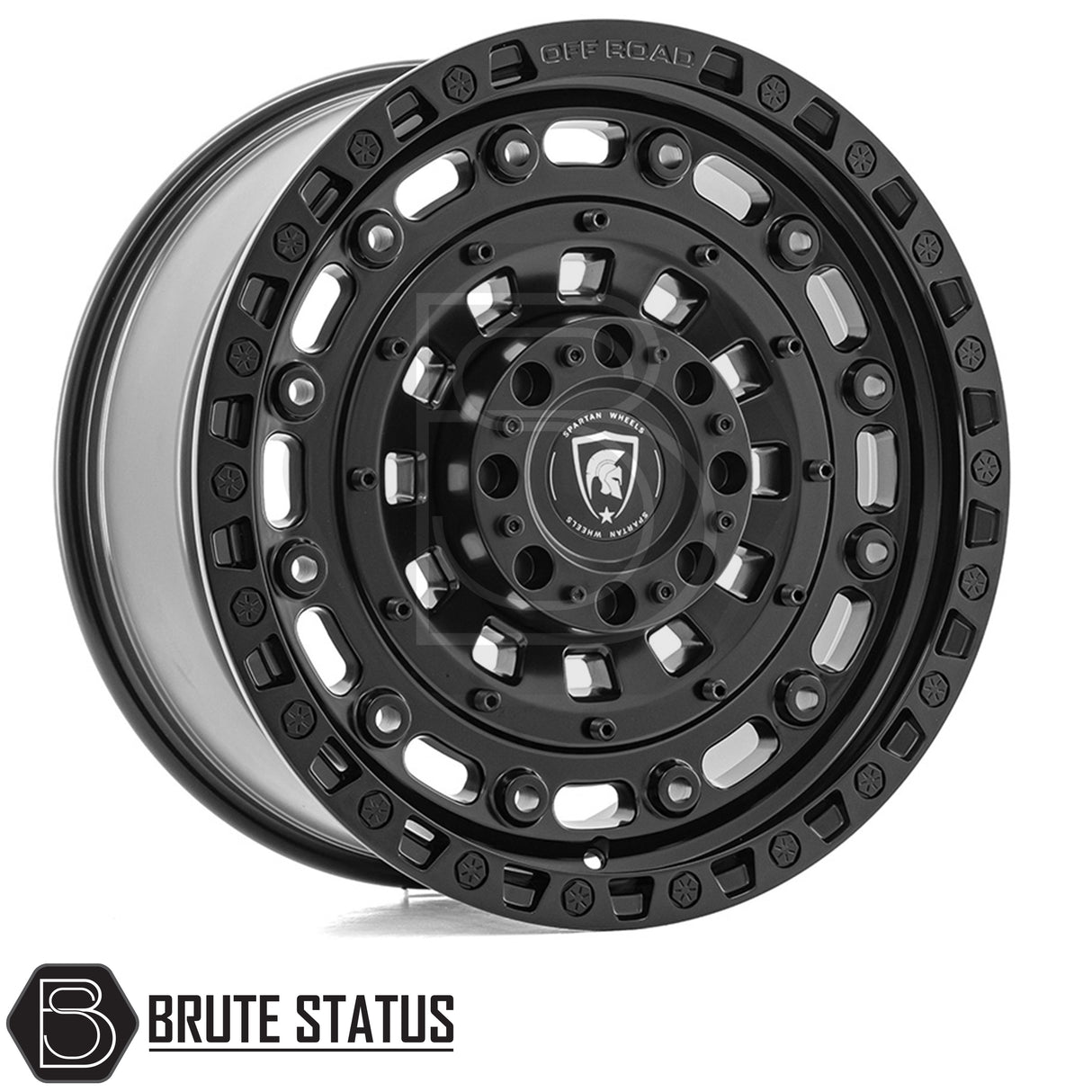 Spartan SW3 alloy wheel in satin black finish, 20x9.0 size with ET20 offset, available in 5x120, 6x114.3 or 6x139.7 PCD, with 106 or 74 centre bore, suitable for pickup trucks.