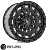 Spartan SW3 alloy wheel in satin black finish, 20x9.0 size with ET20 offset, available in 5x120, 6x114.3 or 6x139.7 PCD, with 106 or 74 centre bore, suitable for pickup trucks.
