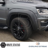 VW Amarok 2010-2017 matte black wide arch kit, premium ABS fender flare upgrade for Double Cab pickup models.