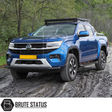 Volkswagen Amarok 2023+ City Bar (Nudge Bar) in matt black, showcasing a durable design with a 70mm diameter pipe for enhanced bumper protection.