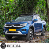 Volkswagen Amarok 2023+ City Bar (Nudge Bar) in matt black, showcasing a durable design with a 70mm diameter pipe for enhanced bumper protection.