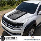Volkswagen Amarok 2010-2022 Overland Extreme bonnet scoop in matte black, premium ABS hood scoop styling upgrade with no-drill installation.
