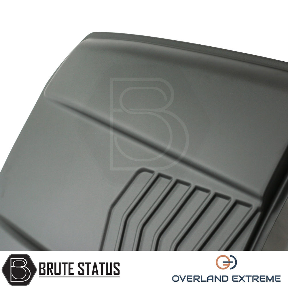 Premium Volkswagen Amarok 2010-2022 bonnet scoop in textured matte black, aftermarket hood scoop accessory with UV-resistant ABS construction.