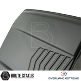 Premium Volkswagen Amarok 2010-2022 bonnet scoop in textured matte black, aftermarket hood scoop accessory with UV-resistant ABS construction.