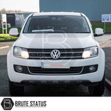 Volkswagen Amarok 2010-2022 Truckman L-Series Hardtop Canopy on pickup, featuring cab-high design and solid sides for enhanced security and storage.