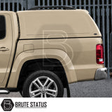Commercial hardtop canopy for Volkswagen Amarok 2010-2022 with solid side panels and remote locking