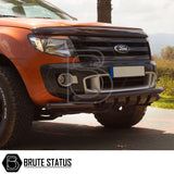 Volkswagen Amarok 2017-2022 front city bar in matte black, premium carbon steel nudge bar with precision laser-cut mounting brackets.